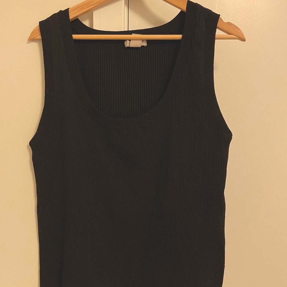 Black ripped tank top